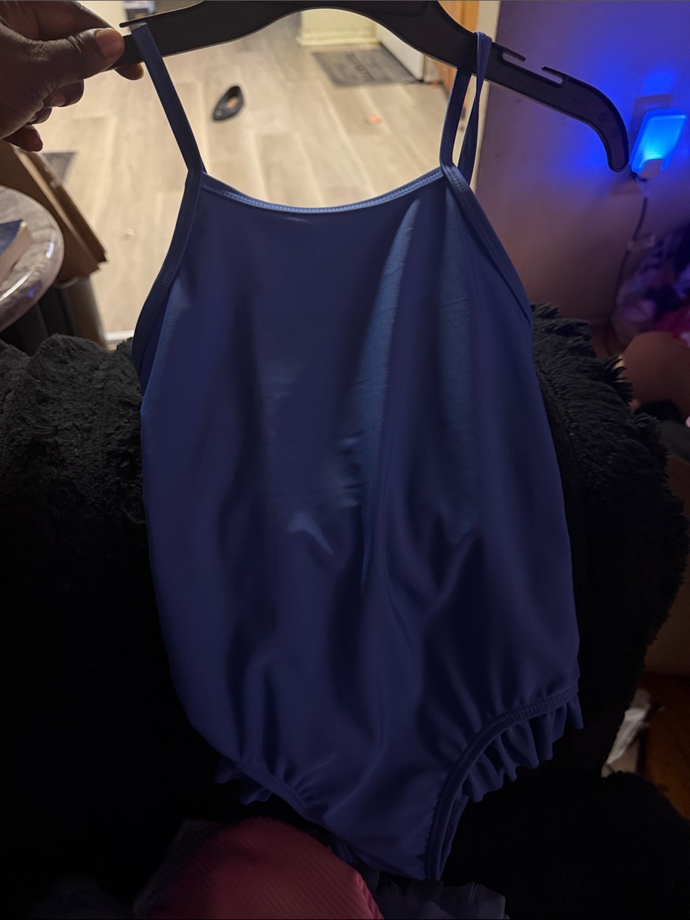 wonder nation Solid Blue Girls' One-Piece Swimsuit